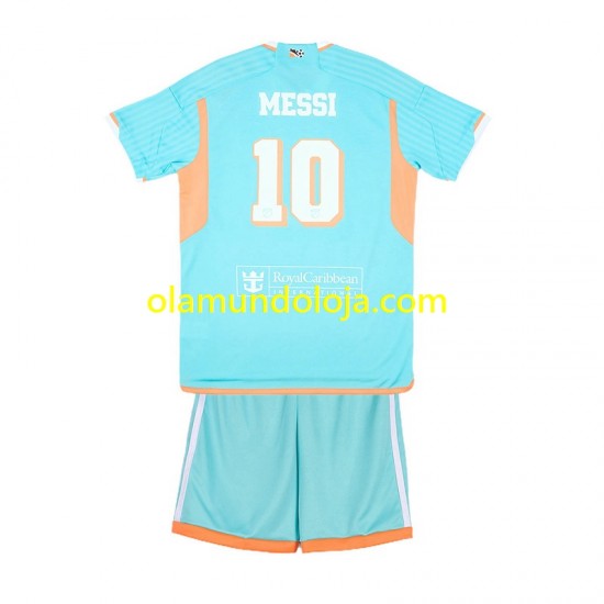Camisola Inter Miami Lionel Messi 10 Criança Equipamento Terceiro 2024-2025 Manga Curta